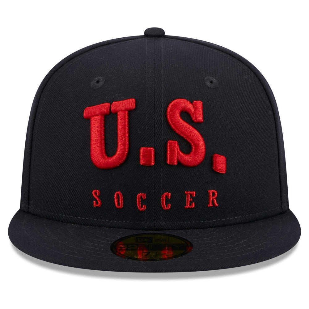 USMNT New Era Text 59FIFTY Fitted Hat Navy | New Era Sale