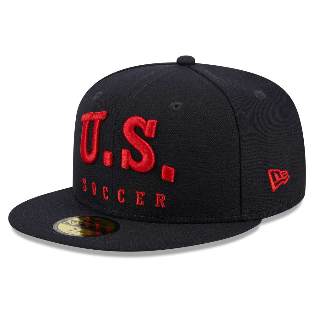 USMNT New Era Text 59FIFTY Fitted Hat Navy | New Era Sale