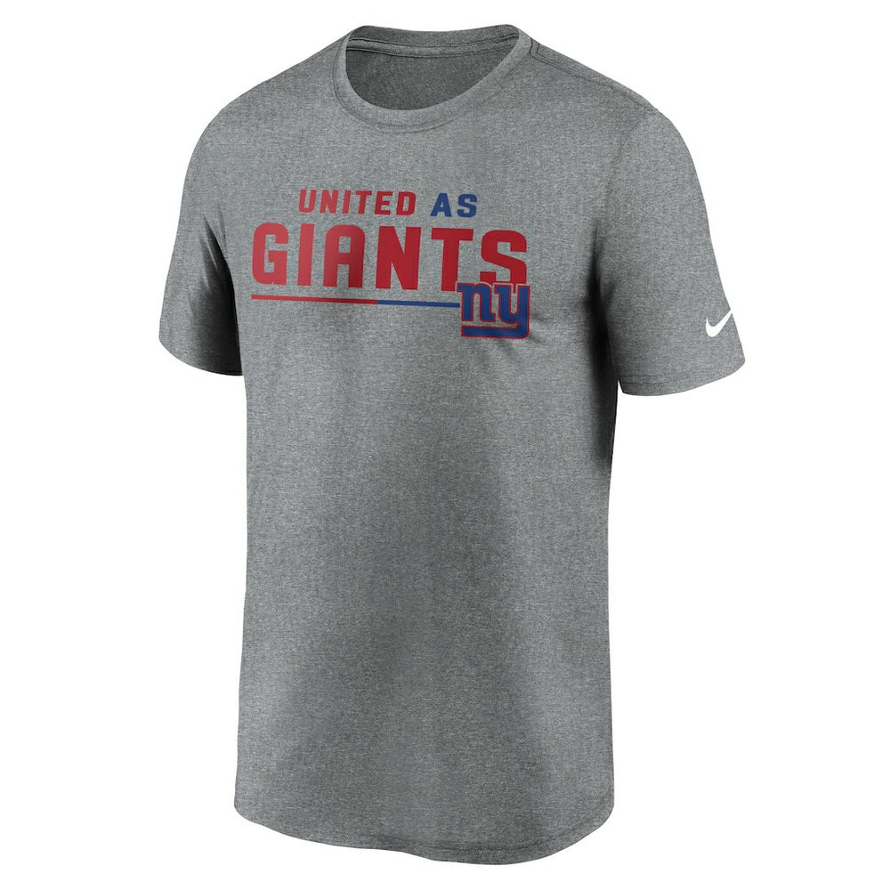 New York Giants Legend Team Shoutout Performance T-Shirt Heather Gray | Nike for Sale