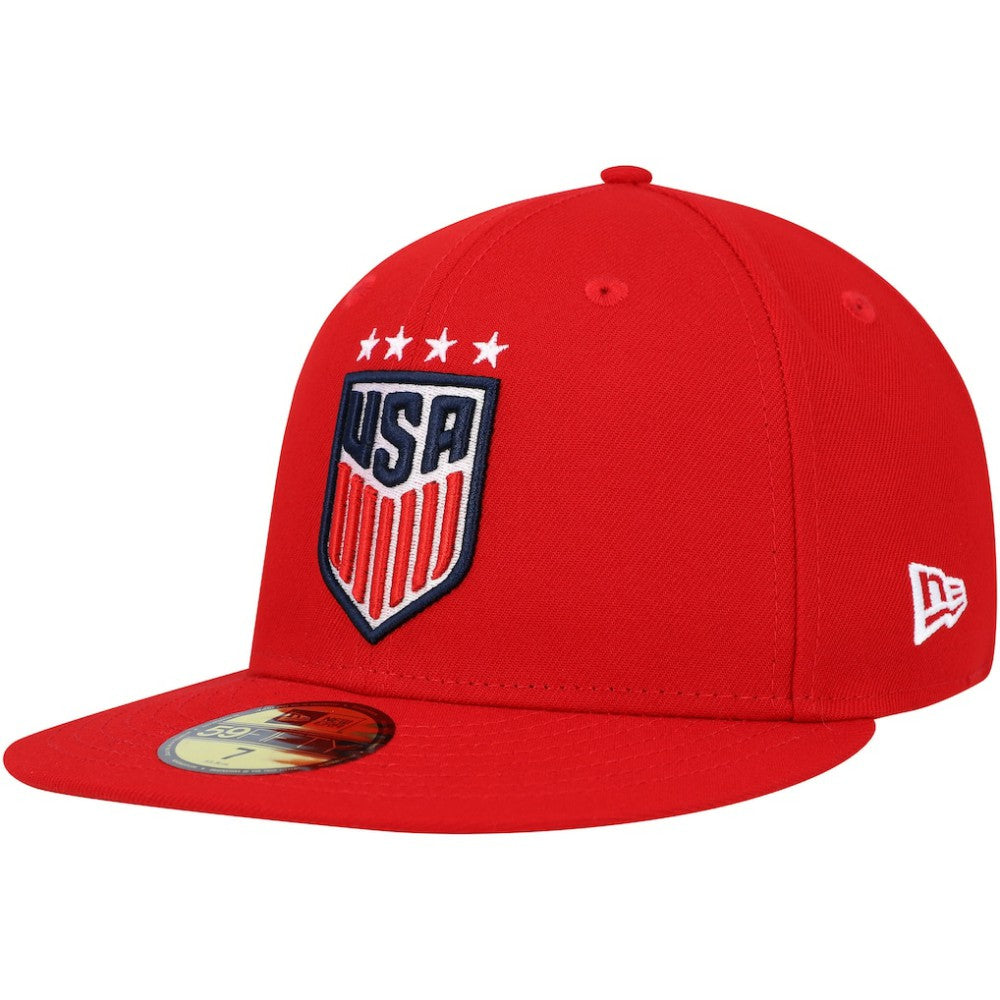 USWNT New Era Team Basic 59FIFTY Fitted Hat Red | New Era