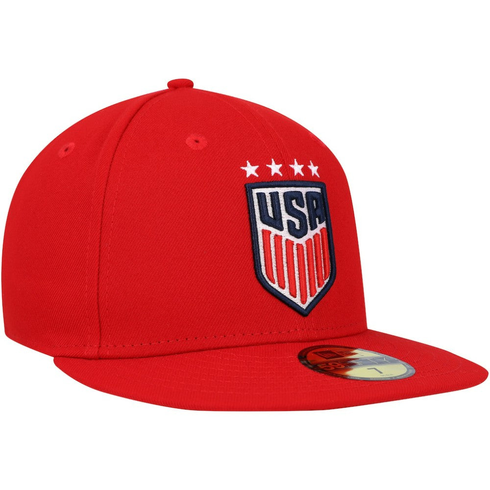USWNT New Era Team Basic 59FIFTY Fitted Hat Red | New Era