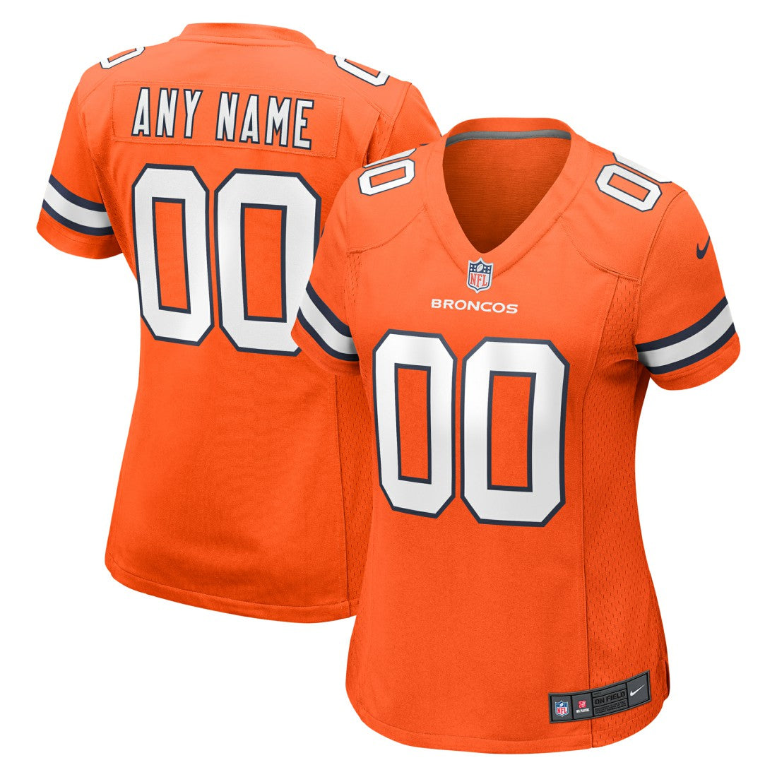 Denver Broncos Women's Alternate Custom Game Jersey Orange | Nike for Sale