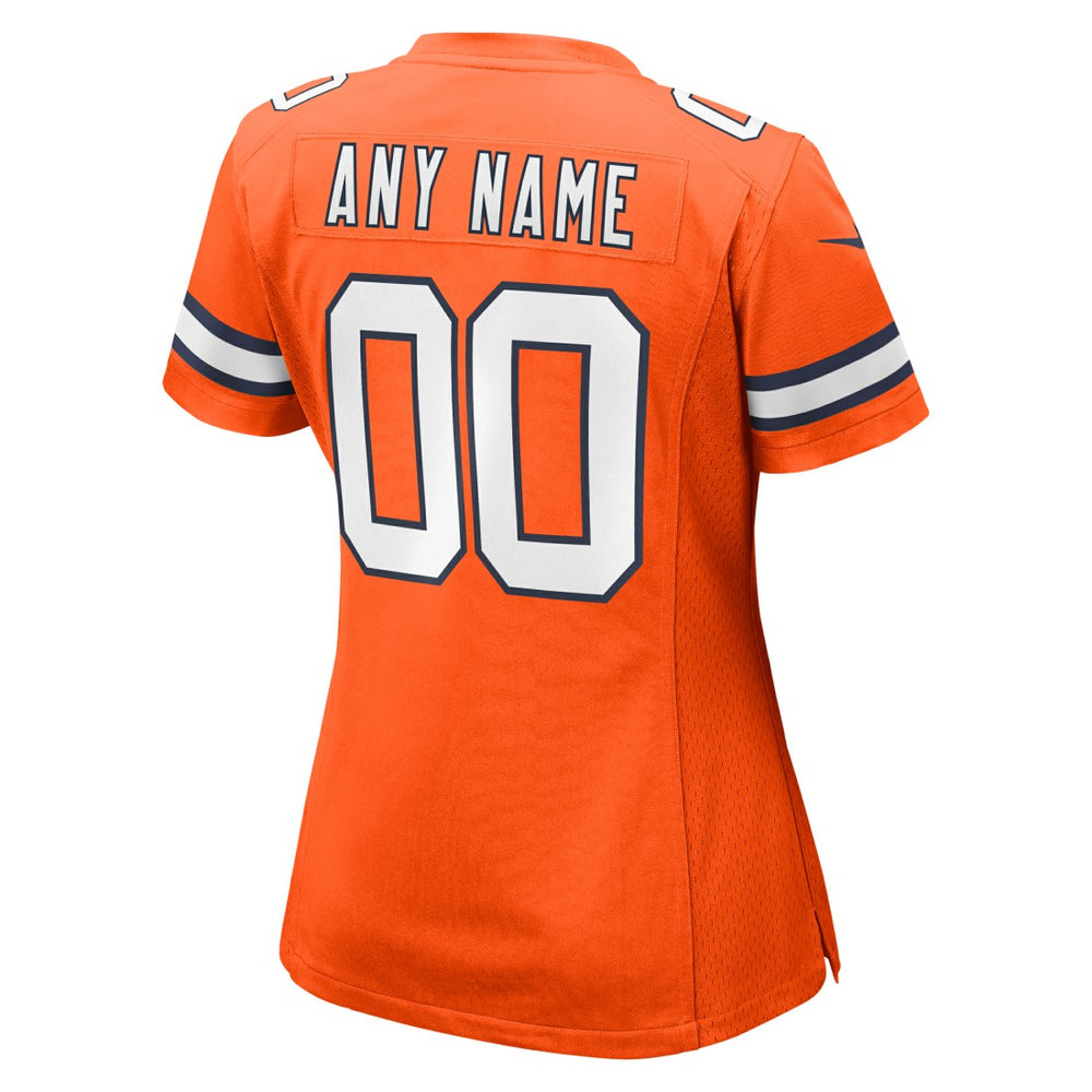 Denver Broncos Women's Alternate Custom Game Jersey Orange | Nike for Sale