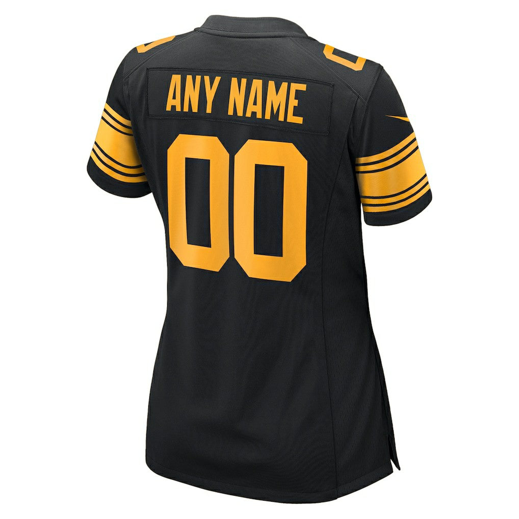 Pittsburgh Steelers Women's Alternate Custom Game Jersey Black | Nike for Sale