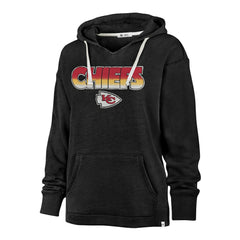 Kansas City Chiefs '47 Women's Color Rise Kennedy Pullover Hoodie Black | 47 brand