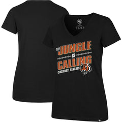 Cincinnati Bengals '47 Women's Team Regional Ultra Rival V-Neck T-Shirt Black | 47 brand