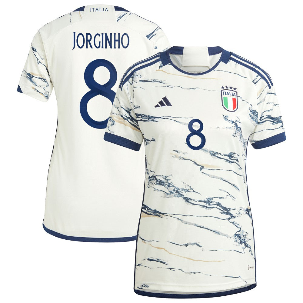 Jorginho Italy National Team Women's 2023 Away Replica Jersey White | Adidas discount