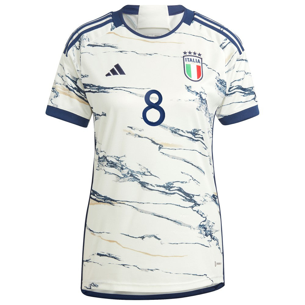 Jorginho Italy National Team Women's 2023 Away Replica Jersey White | Adidas discount