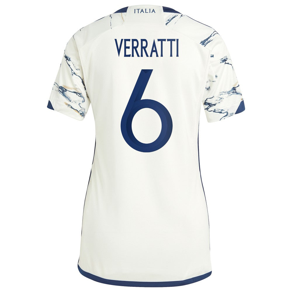 Marco Verratti Italy National Team Women's 2023 Away Replica Jersey White | Adidas Online