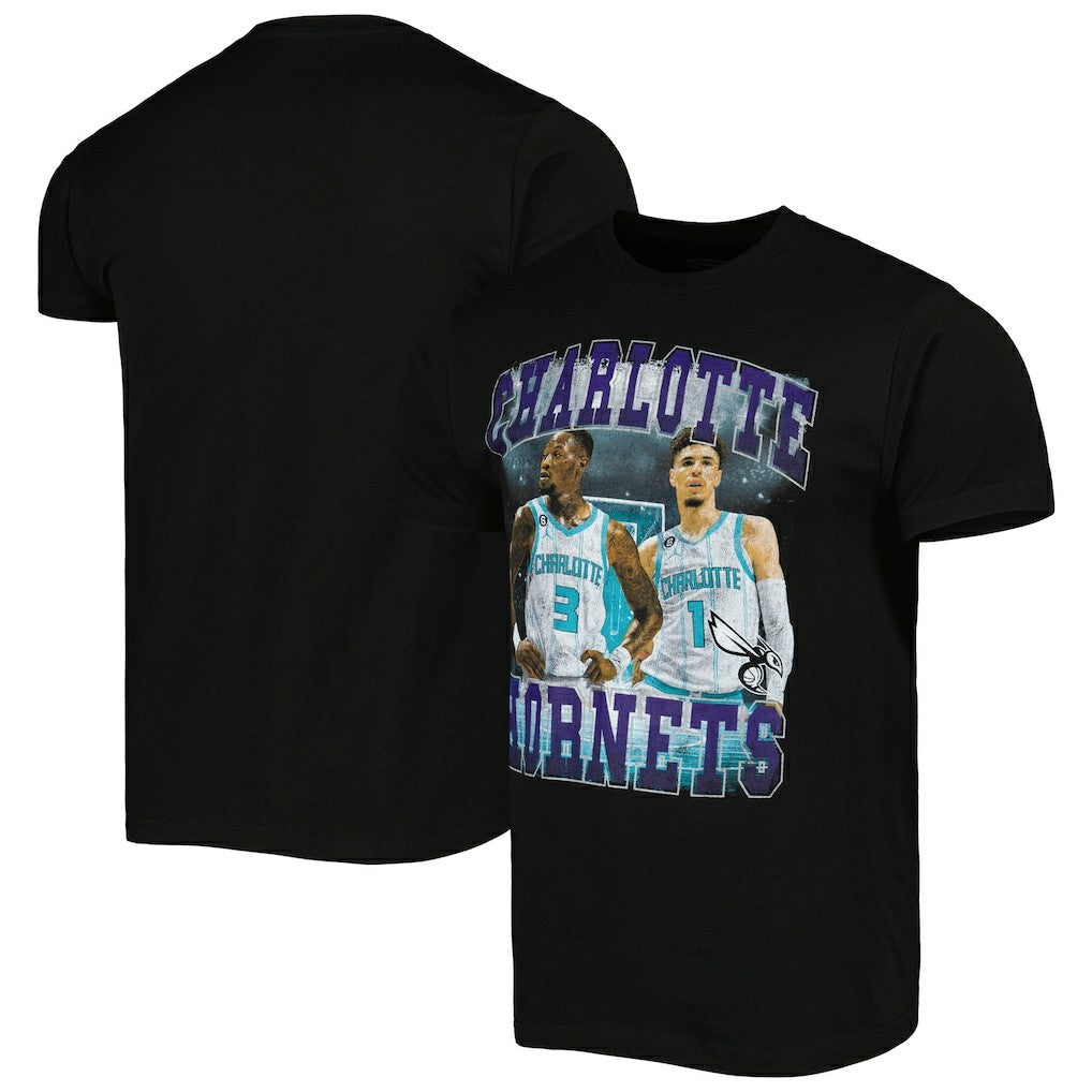 LaMelo Ball & Terry Rozier Charlotte Hornets Stadium Essentials Unisex Player Duo T-Shirt Black - NBA