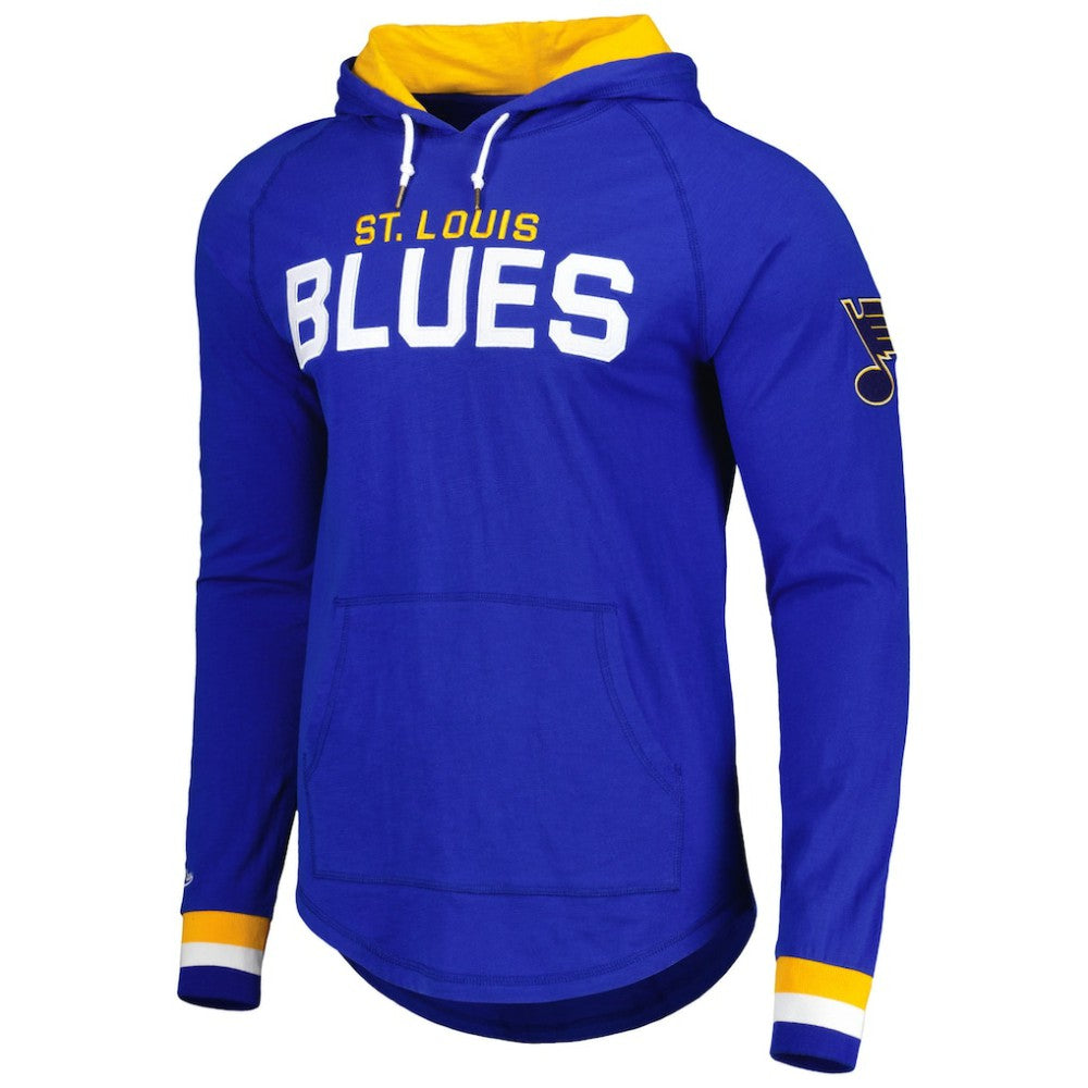 St. Louis Blues Mitchell & Ness Legendary Slub Hoodie Long Sleeve T-Shirt - Blue - NHL