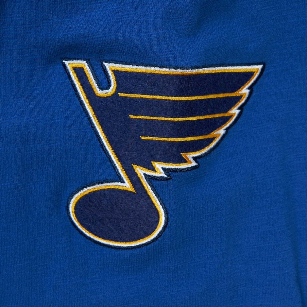 St. Louis Blues Mitchell & Ness Legendary Slub Hoodie Long Sleeve T-Shirt - Blue - NHL