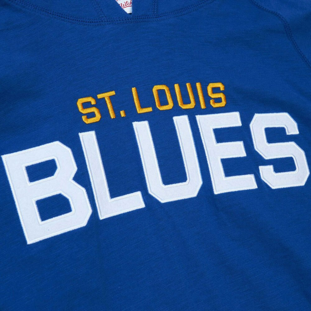 St. Louis Blues Mitchell & Ness Legendary Slub Hoodie Long Sleeve T-Shirt - Blue - NHL