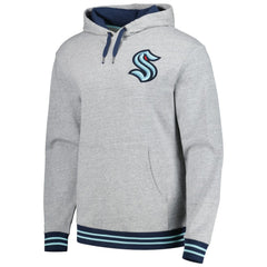 Seattle Kraken Mitchell & Ness Classic French Terry Pullover Hoodie - Heather Gray - NHL