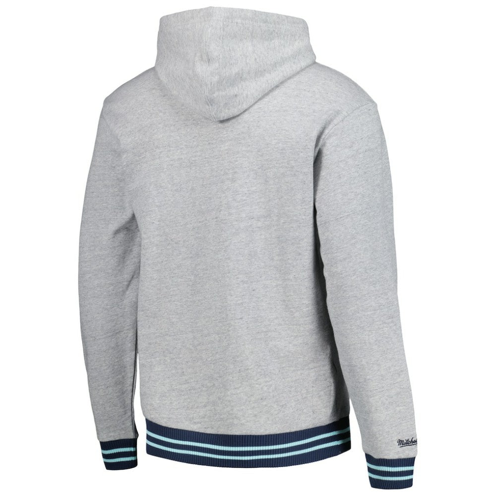Seattle Kraken Mitchell & Ness Classic French Terry Pullover Hoodie - Heather Gray - NHL