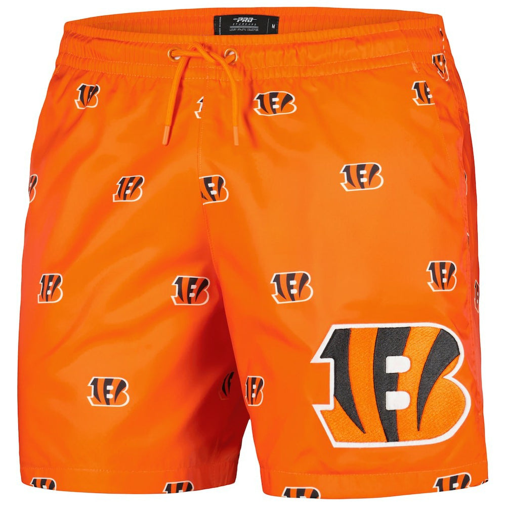Cincinnati Bengals Pro Standard Allover Print Mini Logo Shorts Orange | NFL