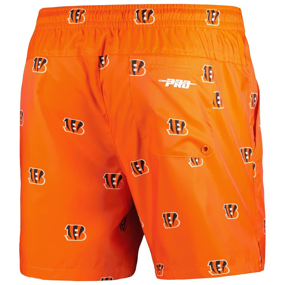 Cincinnati Bengals Pro Standard Allover Print Mini Logo Shorts Orange | NFL