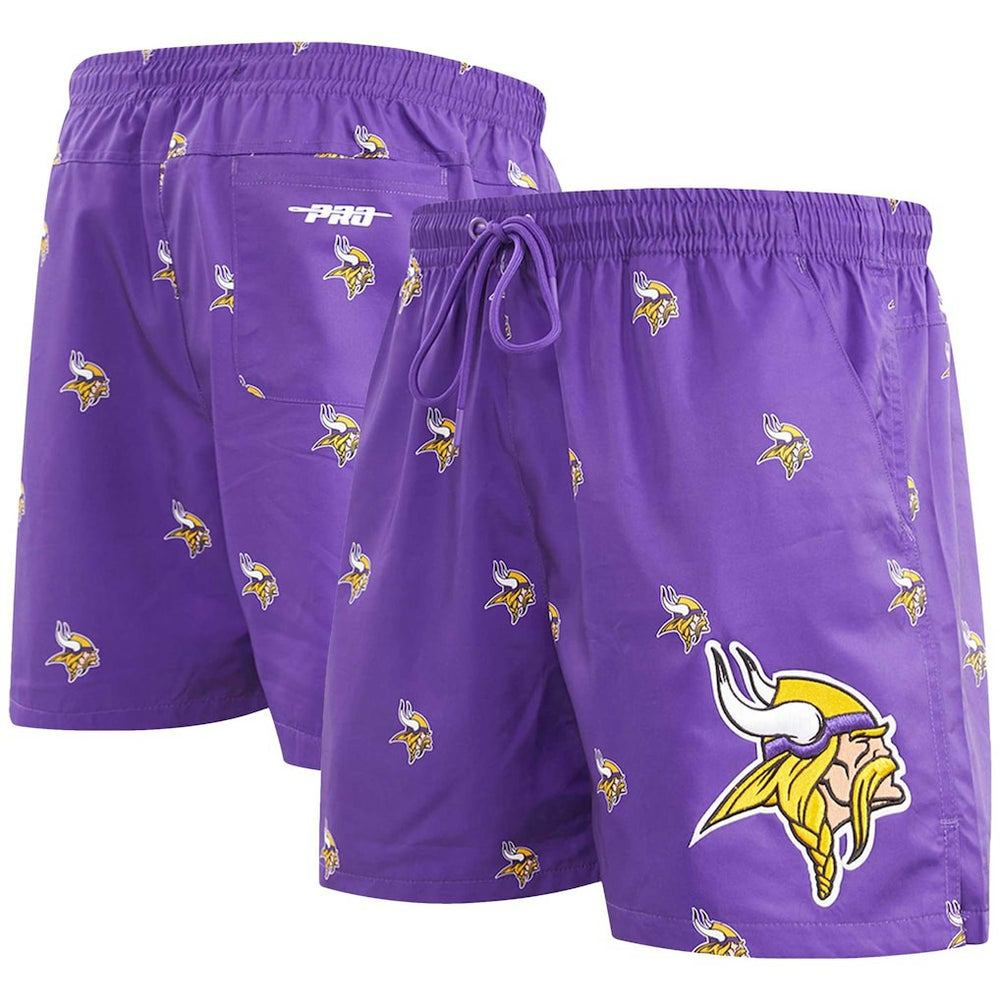 Minnesota Vikings Pro Standard Allover Print Mini Logo Shorts Purple | NFL