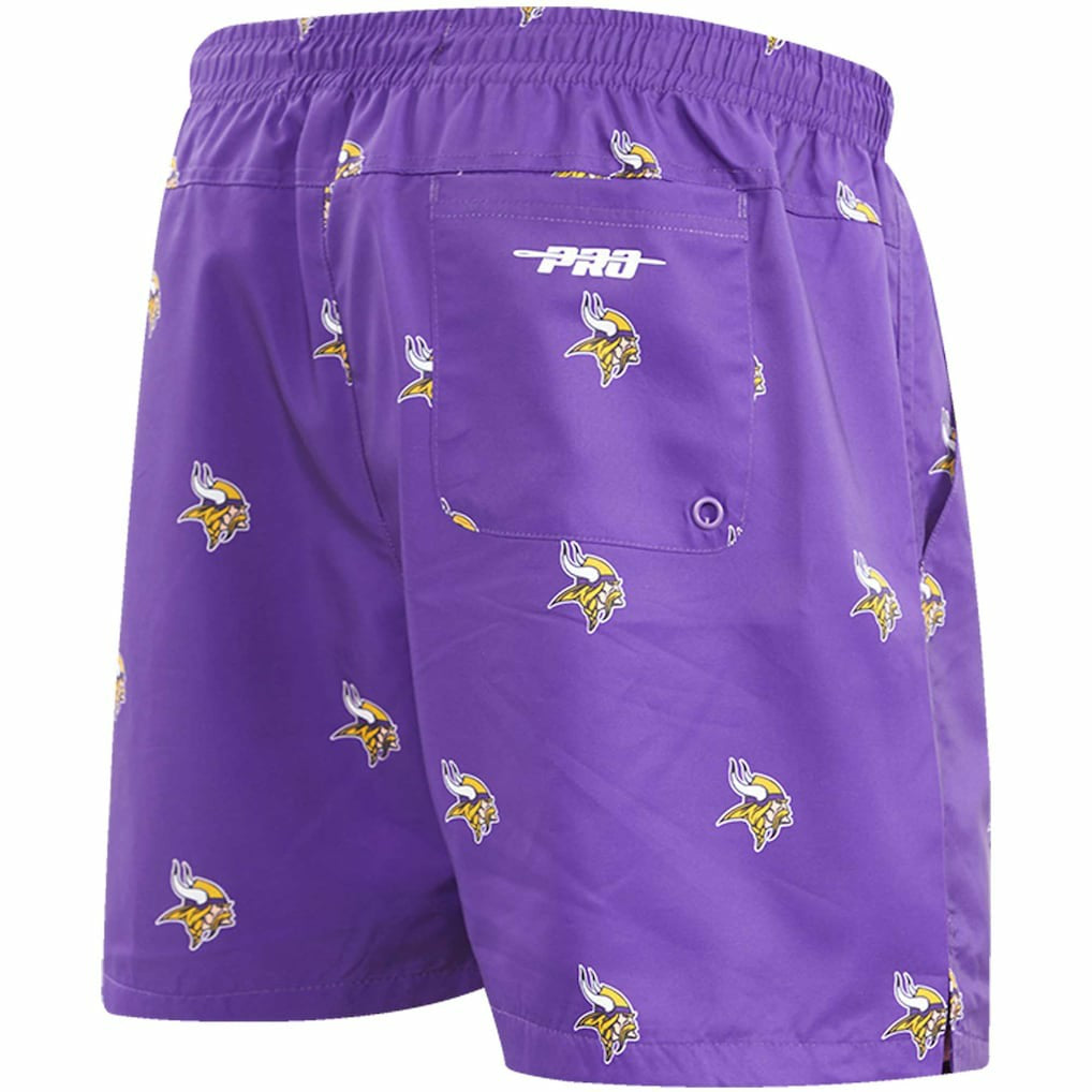 Minnesota Vikings Pro Standard Allover Print Mini Logo Shorts Purple | NFL
