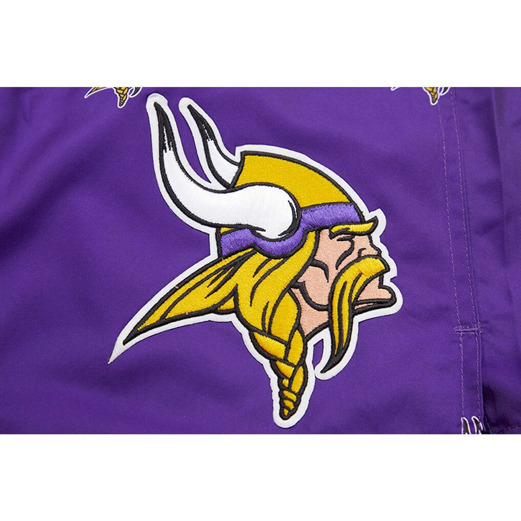 Minnesota Vikings Pro Standard Allover Print Mini Logo Shorts Purple | NFL