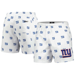 New York Giants Pro Standard Allover Print Mini Logo Shorts White | NFL