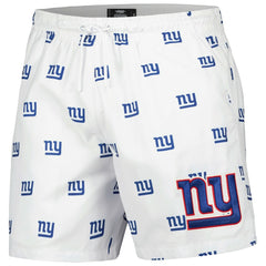 New York Giants Pro Standard Allover Print Mini Logo Shorts White | NFL