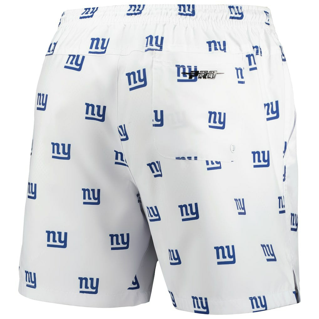 New York Giants Pro Standard Allover Print Mini Logo Shorts White | NFL