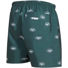 New York Jets Pro Standard Allover Print Mini Logo Shorts Green | NFL
