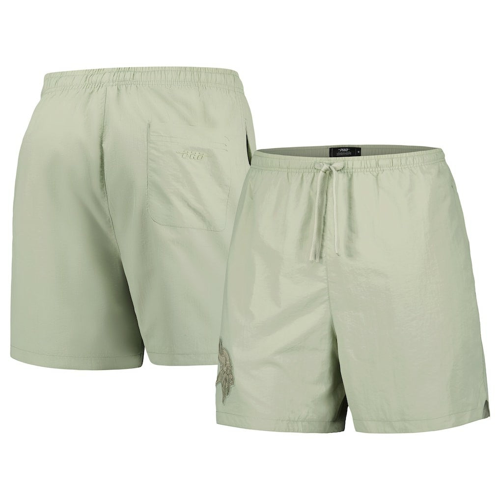 Minnesota Vikings Pro Standard Neutrals 2.0 Woven Shorts Light Green | NFL