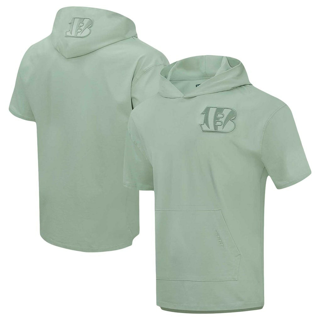 Cincinnati Bengals Pro Standard Neutrals Short Sleeve Pullover Hoodie Light Green | NFL