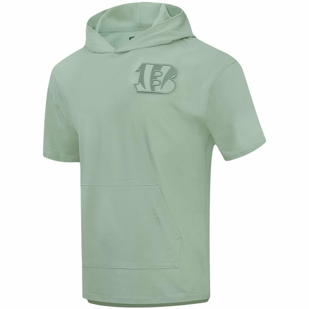 Cincinnati Bengals Pro Standard Neutrals Short Sleeve Pullover Hoodie Light Green | NFL