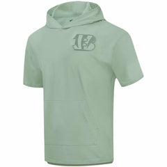 Cincinnati Bengals Pro Standard Neutrals Short Sleeve Pullover Hoodie Light Green | NFL