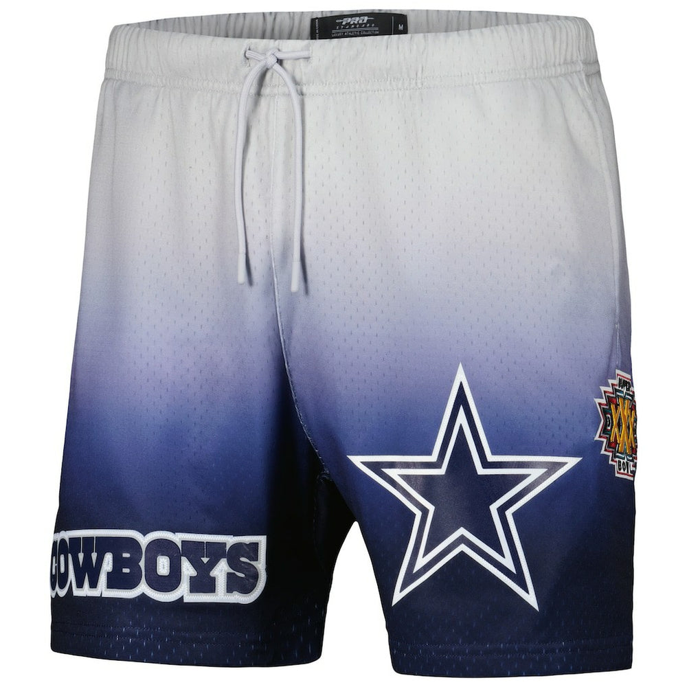 Dallas Cowboys Pro Standard Ombre Mesh Shorts Navy/Silver | NFL