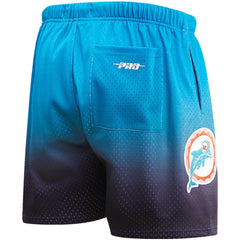 Miami Dolphins Pro Standard Ombre Mesh Shorts Black/Aqua | NFL