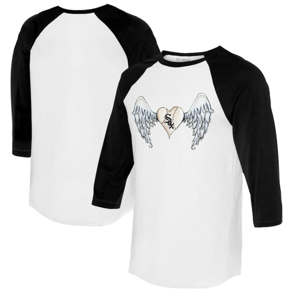 Chicago White Sox Tiny Turnip Women's Angel Wings 3/4-Sleeve Raglan T-Shirt - MLB