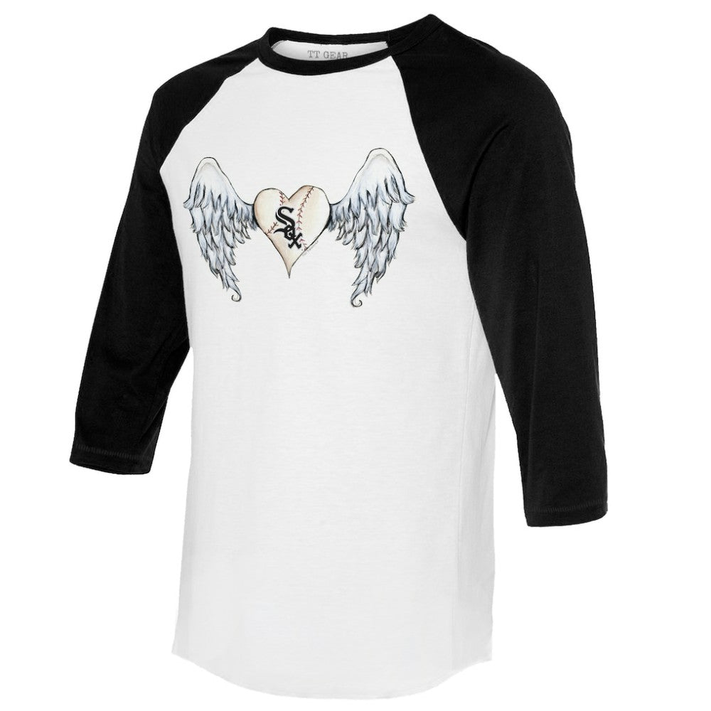 Chicago White Sox Tiny Turnip Women's Angel Wings 3/4-Sleeve Raglan T-Shirt - MLB