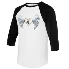 Chicago White Sox Tiny Turnip Women's Angel Wings 3/4-Sleeve Raglan T-Shirt - MLB