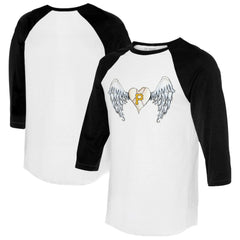 Pittsburgh Pirates Tiny Turnip Women's Angel Wings 3/4-Sleeve Raglan T-Shirt - MLB
