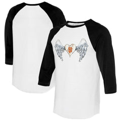 San Francisco Giants Tiny Turnip Women's Angel Wings 3/4-Sleeve Raglan T-Shirt - MLB