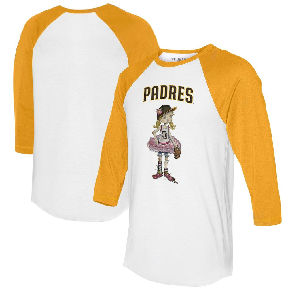 San Diego Padres Tiny Turnip Women's Babes 3/4-Sleeve Raglan T-Shirt - MLB