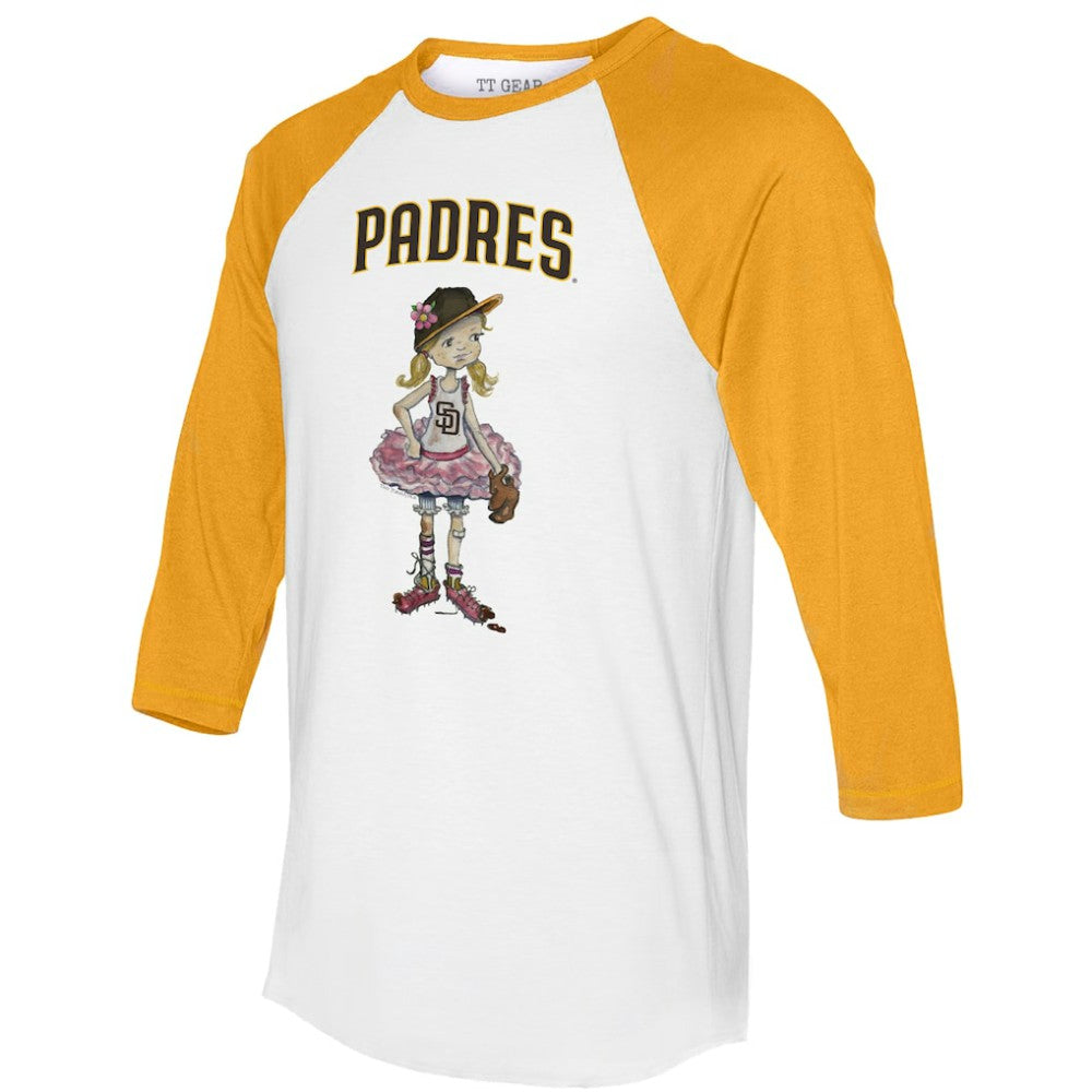 San Diego Padres Tiny Turnip Women's Babes 3/4-Sleeve Raglan T-Shirt - MLB