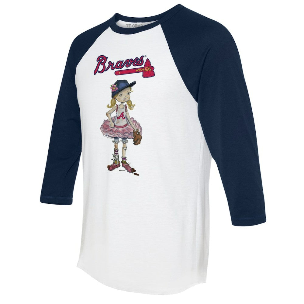 Atlanta Braves Tiny Turnip Women's Babes 3/4-Sleeve Raglan T-Shirt - MLB