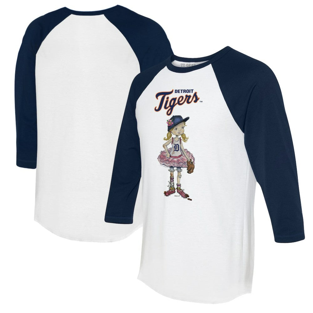 Detroit Tigers Tiny Turnip Women's Babes 3/4-Sleeve Raglan T-Shirt - MLB