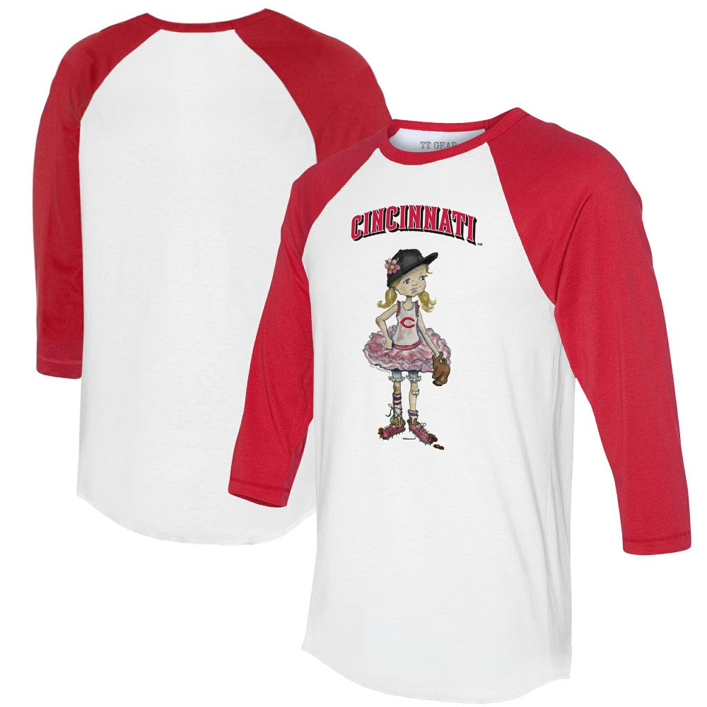 Cincinnati Reds Tiny Turnip Women's Babes 3/4-Sleeve Raglan T-Shirt - MLB
