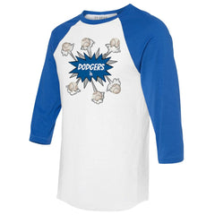Los Angeles Dodgers Tiny Turnip Women's Baseball Pow 3/4-Sleeve Raglan T-Shirt - MLB
