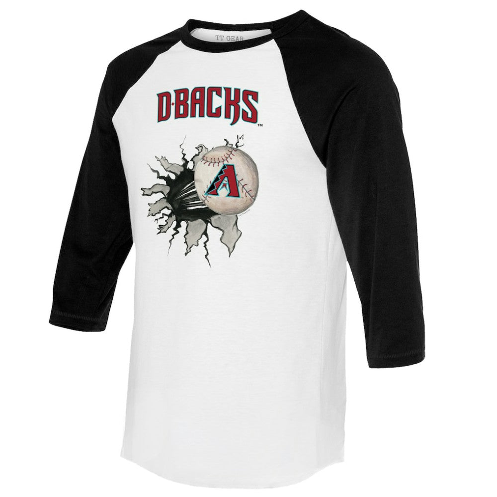 Arizona Diamondbacks Tiny Turnip Women's Baseball Tear 3/4-Sleeve Raglan T-Shirt - MLB