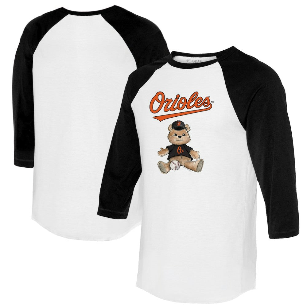Baltimore Orioles Tiny Turnip Women's Teddy Boy 3/4-Sleeve Raglan T-Shirt - MLB