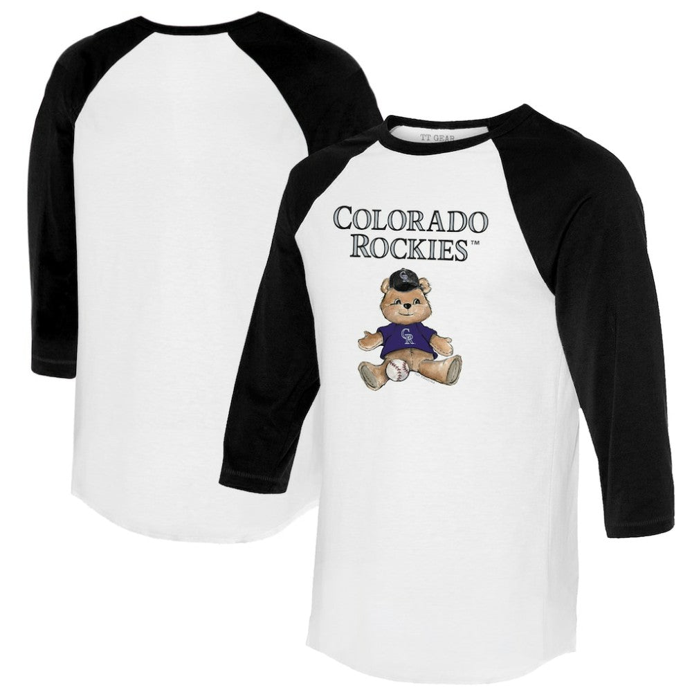 Colorado Rockies Tiny Turnip Women's Teddy Boy 3/4-Sleeve Raglan T-Shirt - MLB