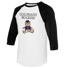 Colorado Rockies Tiny Turnip Women's Teddy Boy 3/4-Sleeve Raglan T-Shirt - MLB
