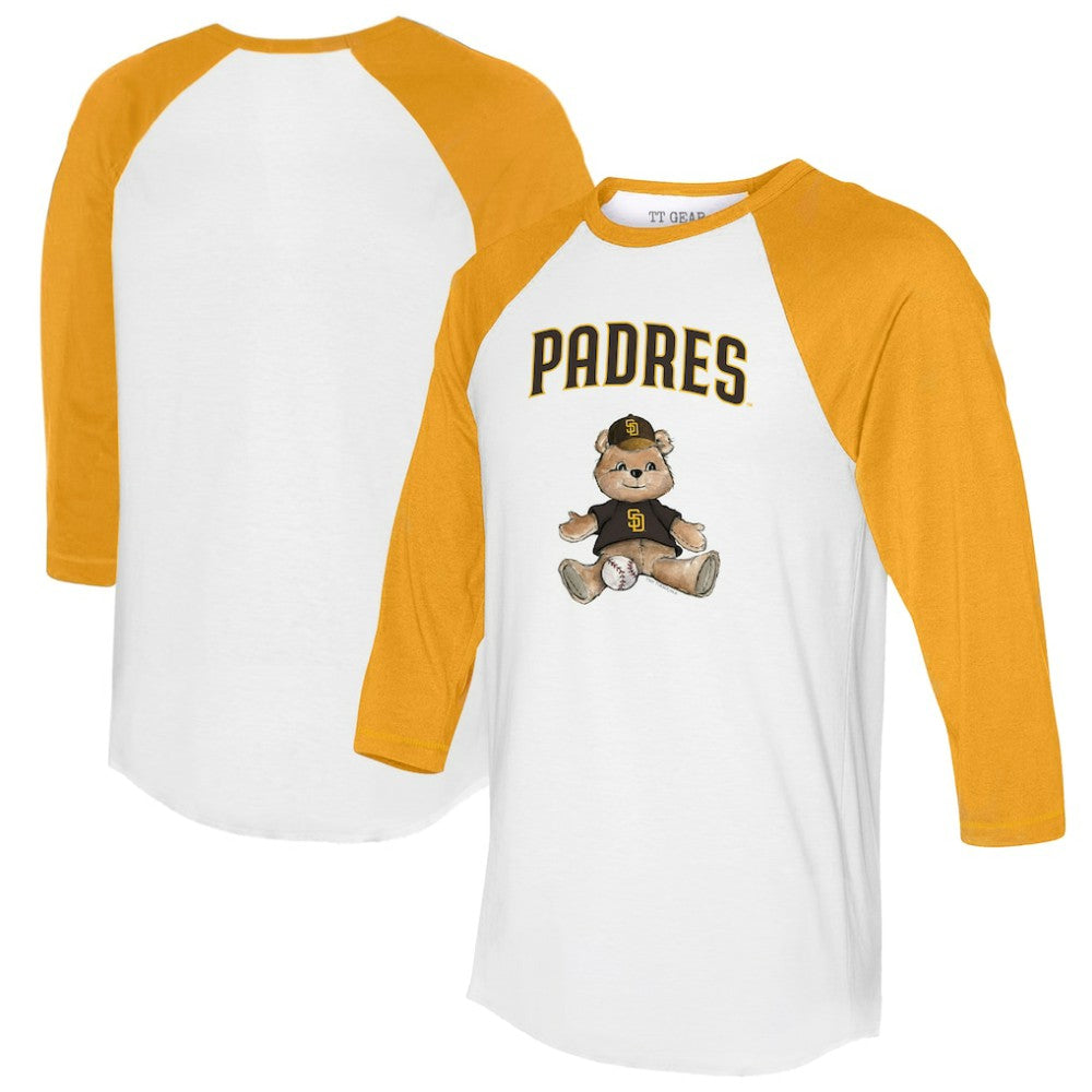 San Diego Padres Tiny Turnip Women's Teddy Boy 3/4-Sleeve Raglan T-Shirt - MLB